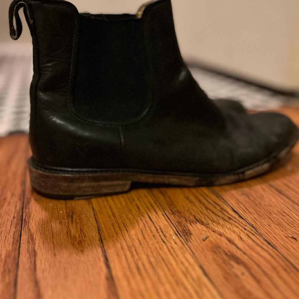 Frye Black Chelsea Boots with Elastic Panel
